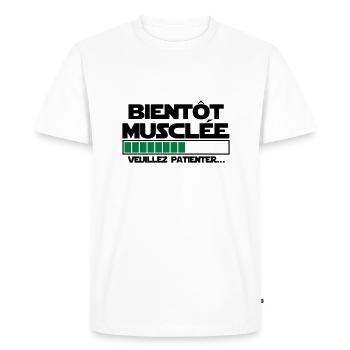bientôt musclée - T-shirt Premium bio Homme - blanc - Devant - Nico (187cm)