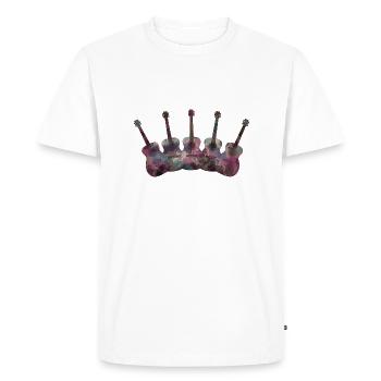 Guitares - T-shirt Premium bio Homme - blanc - Devant - Nico (187cm)