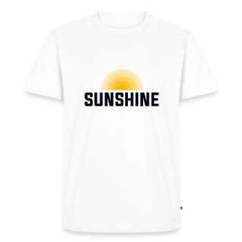 T-shirt décoration été original fashion Sunshine - T-shirt Premium bio Homme - blanc - Devant - Nico (187cm)