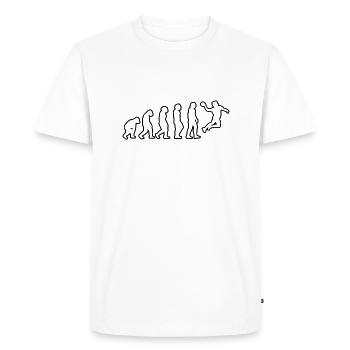 Handball Club de handball Joueur de handball Joueur de handball - T-shirt Premium bio Homme - blanc - Devant - Nico (187cm)
