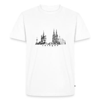 Cologne colored black and withe font - Men's Premium Organic T-Shirt - white - Front - Nico (187cm)