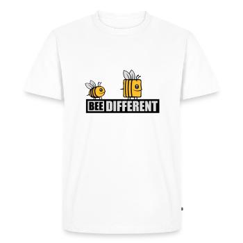 bee different saying quote - Men's Premium Organic T-Shirt - white - Front - Nico (187cm)