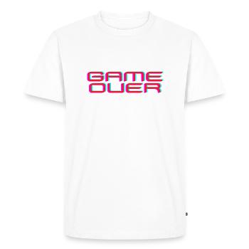Game over - T-shirt Premium bio Homme - blanc - Devant - Nico (187cm)