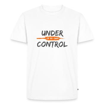 Under Control - Men's Premium Organic T-Shirt - white - Front - Nico (187cm)