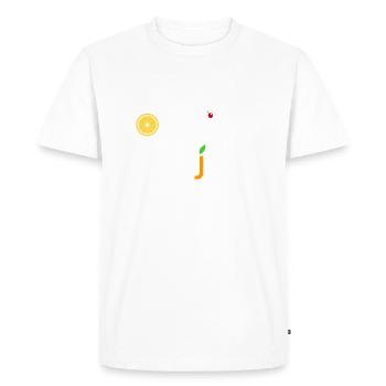 On s'tient au jus - T-shirt Premium bio Homme - blanc - Devant - Nico (187cm)