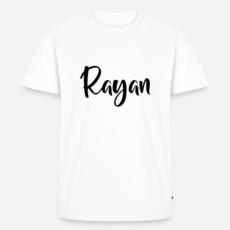 Name - Rayan - Männer Premium Bio T-Shirt - Weiß