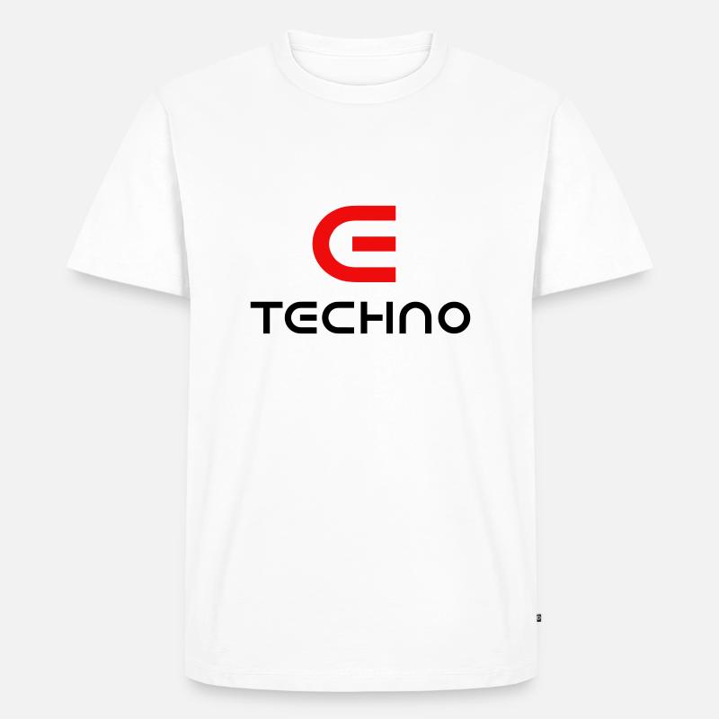 techno - technofans und mehr - Männer Premium Bio T-Shirt - Weiß