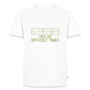 Grande idée cadeau mélomane musicien joueur rétro - T-shirt Premium bio Homme - blanc - Devant - Nico (187cm)