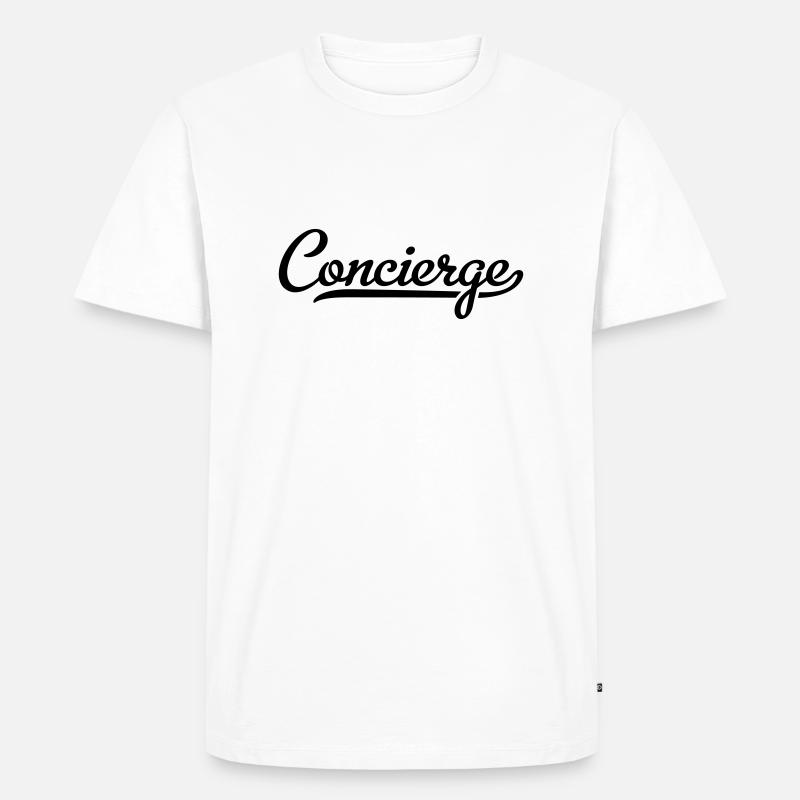 Concierge - Männer Premium Bio T-Shirt - Weiß