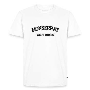 Monserrat - Plymouth - Caraïbes - Antilles - T-shirt Premium bio Homme - blanc - Devant - Nico (187cm)