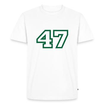 Number 47 green sport - Men's Premium Organic T-Shirt - white - Front - Nico (187cm)
