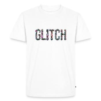 Glitch Ordinateur PC Électronique Gaming Media Art - T-shirt Premium bio Homme - blanc - Devant - Nico (187cm)