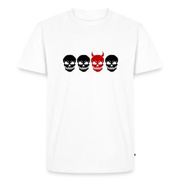 CRÂNE DIFFÉRENT2 -2C - T-shirt Premium bio Homme - blanc - Devant - Nico (187cm)