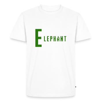 Éléphant - T-shirt Premium bio Homme - blanc - Devant - Nico (187cm)