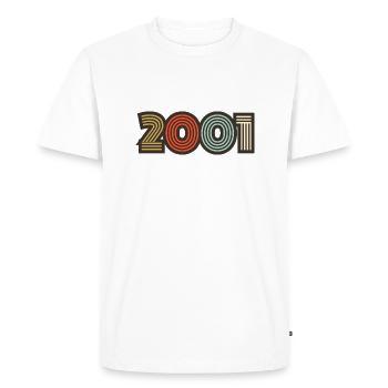 2001 Retro Vintage - Men's Premium Organic T-Shirt - white - Front - Nico (187cm)