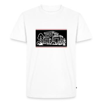 Maison Villa Propriété - T-shirt Premium bio Homme - blanc - Devant - Nico (187cm)