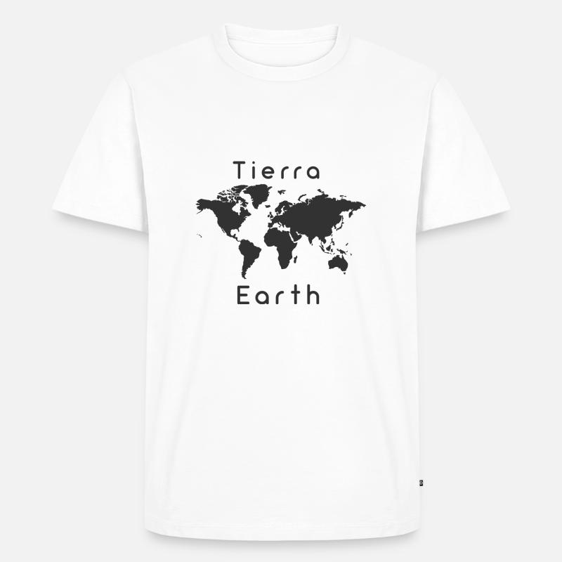 Erde-Erde - Männer Premium Bio T-Shirt - Weiß