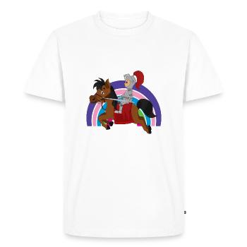 chevalier chevalier - T-shirt Premium bio Homme - blanc - Devant - Nico (187cm)