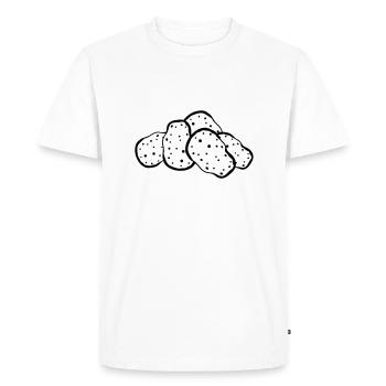 tas de pommes de terre design manger délicieux cuisiner ku - T-shirt Premium bio Homme - blanc - Devant - Nico (187cm)