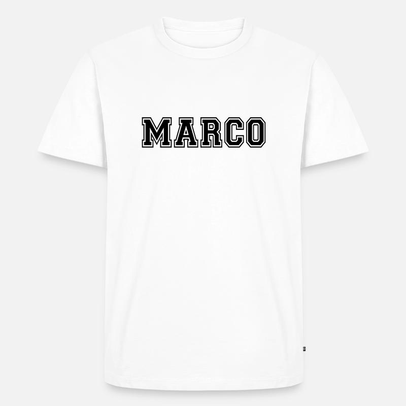marco - Männer Premium Bio T-Shirt - Weiß