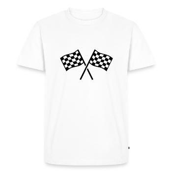 Goal flags - T-shirt Premium bio Homme - blanc - Devant - Nico (187cm)