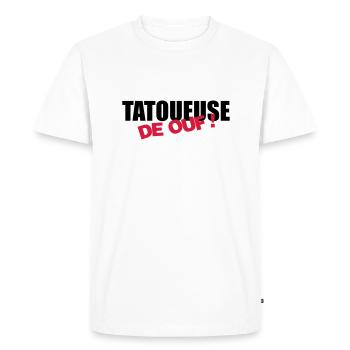 Tatoueur / Tatouage / Tattoo / Tattooist - T-shirt Premium bio Homme - blanc - Devant - Nico (187cm)