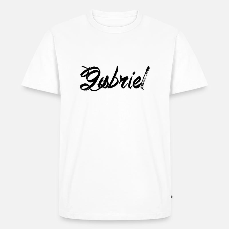 Gabriel - Männer Premium Bio T-Shirt - Weiß