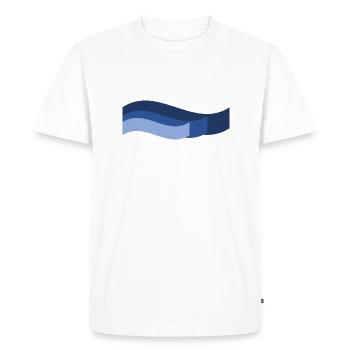 Wave Blue - Men's Premium Organic T-Shirt - white - Front - Nico (187cm)