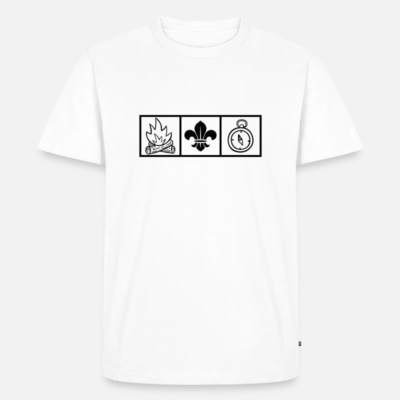 Pfadfinder / Pfadfinder - Männer Premium Bio T-Shirt - Weiß