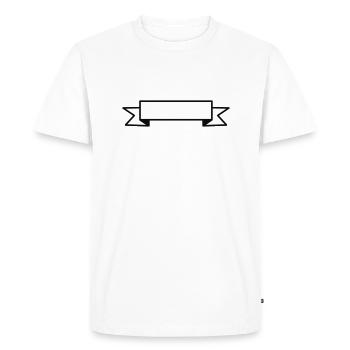 Bannière ruban blanc - T-shirt Premium bio Homme - blanc - Devant - Nico (187cm)