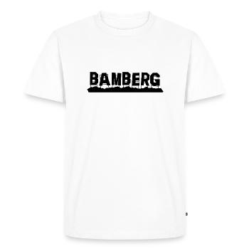 Bamberg - Men's Premium Organic T-Shirt - white - Front - Nico (187cm)
