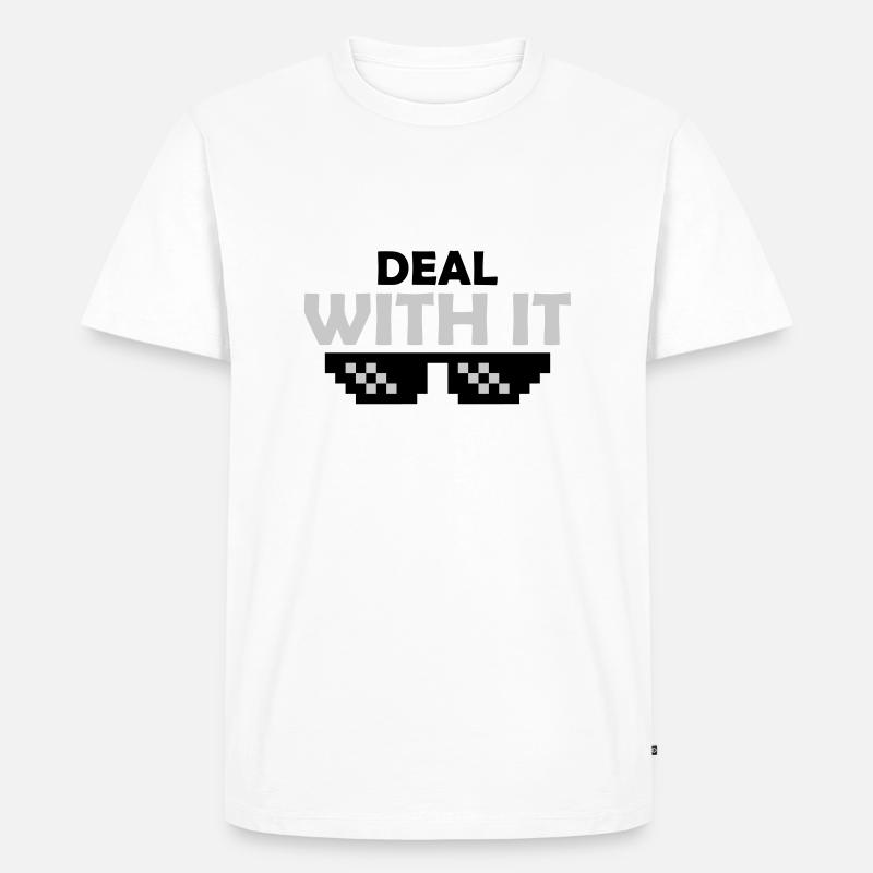 Lunettes de soleil Traitez-le - T-shirt Premium bio Homme - blanc