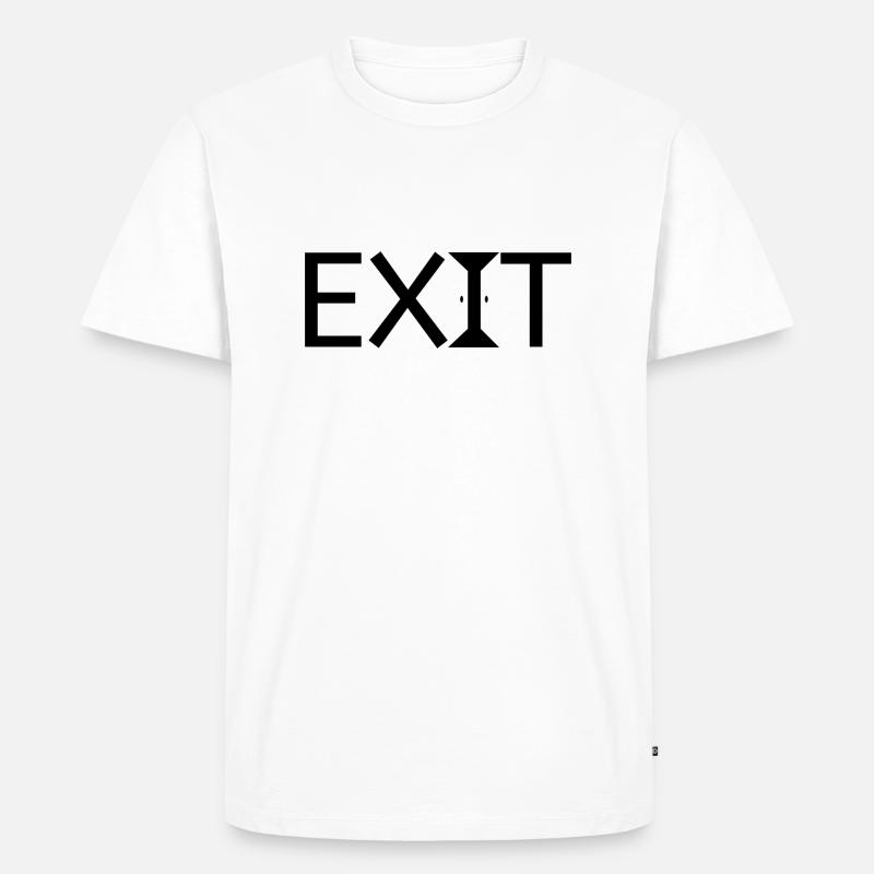 Exit - Männer Premium Bio T-Shirt - Weiß