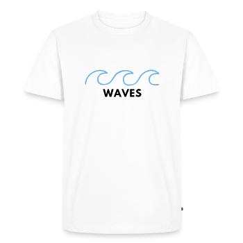 VAGUES - T-shirt Premium bio Homme - blanc - Devant - Nico (187cm)
