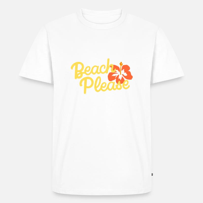 beach please - Männer Premium Bio T-Shirt - Weiß