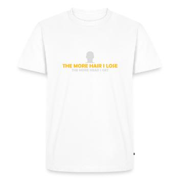 J’ai plus de tête - T-shirt Premium bio Homme - blanc - Devant - Nico (187cm)