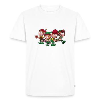 Christmas Worker Elves - Men's Premium Organic T-Shirt - white - Front - Nico (187cm)