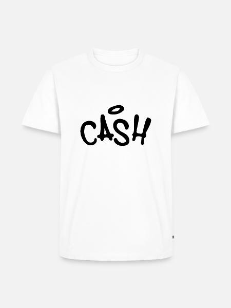 Cash - Männer Premium Bio T-Shirt - Weiß
