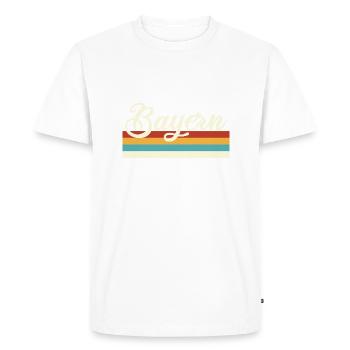 Bavaria - Germany - Retro - Vintage - Bars - Men's Premium Organic T-Shirt - white - Front - Nico (187cm)