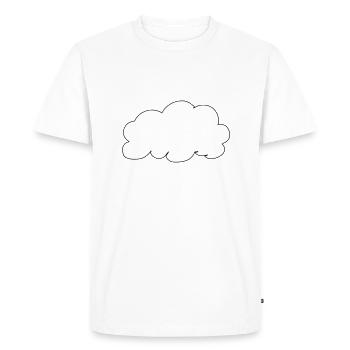 Météo Nuages Nuages Pluie Vecteur Ciel 18 - T-shirt Premium bio Homme - blanc - Devant - Nico (187cm)
