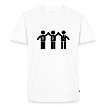 Travail d’Équipe - T-shirt Premium bio Homme - blanc - Devant - Nico (187cm)