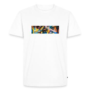 Fille graffiti - T-shirt Premium bio Homme - blanc - Devant - Nico (187cm)
