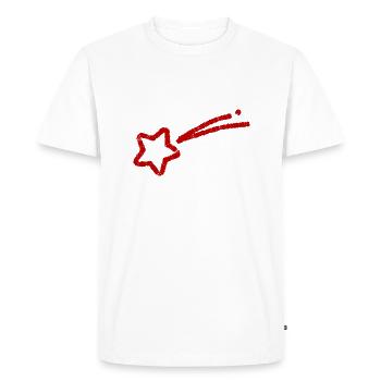 Étoile filante dessinée à la main - T-shirt Premium bio Homme - blanc - Devant - Nico (187cm)