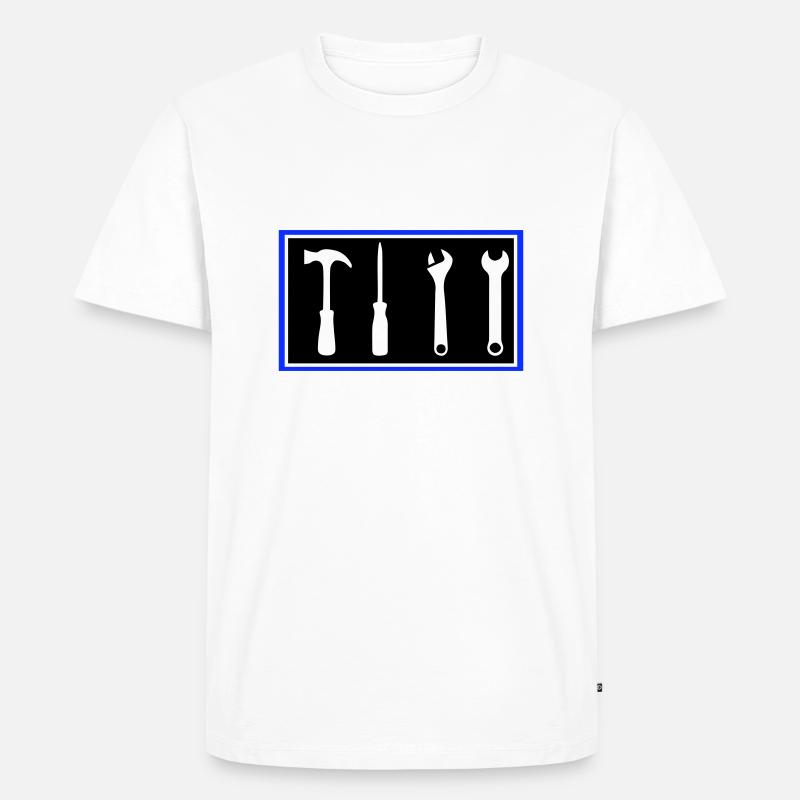 werkzeug - Männer Premium Bio T-Shirt - Weiß