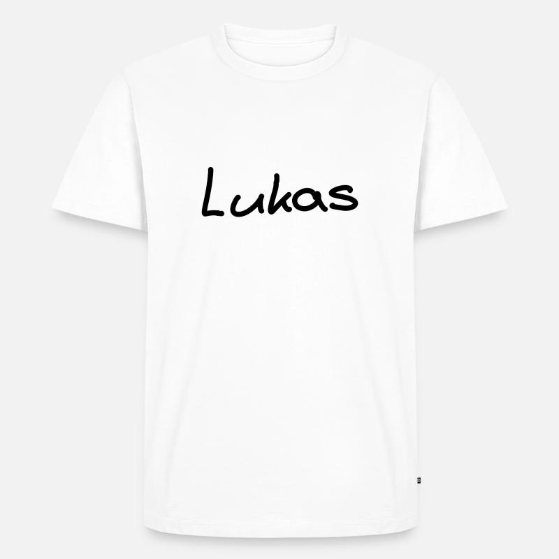 Lukas - Männer Premium Bio T-Shirt - Weiß