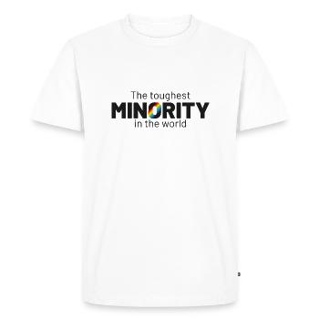the toughest minority gay flag - Men's Premium Organic T-Shirt - white - Front - Nico (187cm)