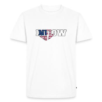 Afflux | Élection 2024 - T-shirt Premium bio Homme - blanc - Devant - Nico (187cm)