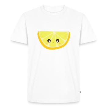 Kawaii Citron - T-shirt Premium bio Homme - blanc - Devant - Nico (187cm)