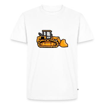 Pelle sur chenilles - T-shirt Premium bio Homme - blanc - Devant - Nico (187cm)