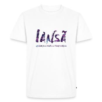 Iansã - Men's Premium Organic T-Shirt - white - Front - Nico (187cm)